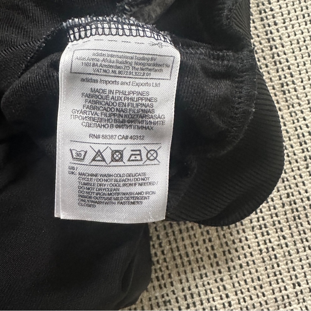 ADIDAS Black and White Full Zip Sweatshirt Size S - Picture 7 of 7